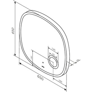 фото Зеркало am.pm func 65х65 подсветка, ик-сенсор (m8fmox0653sa)