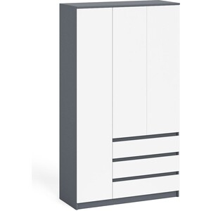 Шкаф СВК Мори МШ1200.1, цвет графит/белый (1025980) шкаф угловой это мебель джолин пм 245 03 01 исп 3 графит левый правый