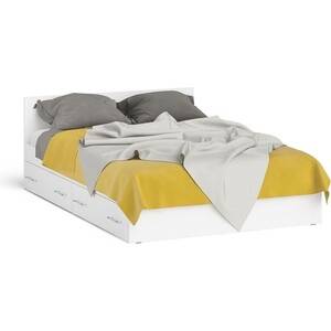Кровать с ящиками СВК Мори 140, цвет белый (1026895) детская кровать oliver daniella автостенка универсальный маятник ящик белый