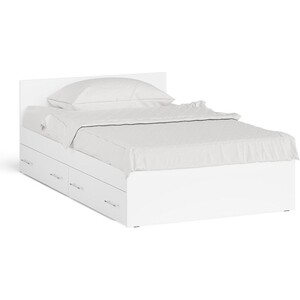 Кровать с ящиками СВК Мори 120, цвет белый (1026894) кровать с ящиками свк мори 120 белый 1026894