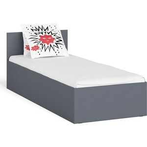 Кровать СВК Мори 080, цвет графит (1026898) двуспальная кровать франческа люкс пм графит велюр 160х200 см без дна короба для белья