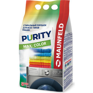 Стиральный порошок MAUNFELD Purity Max Color Automat 6кг (MWP6000CA) стиральный порошок maunfeld purity эксперт по пятнам automat 2400 г mwp2400bm