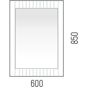 Зеркало Corozo Терра 60х85 графит матовый (SD-00001326)