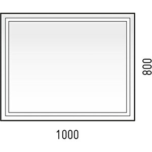 Зеркало Corozo Барго 100х80 подсветка, сенсор, белое (SD-00001187)