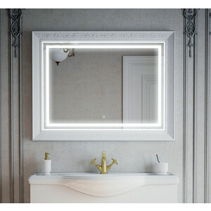 Зеркало Corozo Классика 105х80 подсветка, сенсор, белое (SD-00000862) зеркало corozo классика 60х80 подсветка сенсор белое sd 00000967