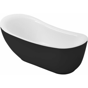 Акриловая ванна Grossman Style 180х90 черная матовая (GR-2303MB) ванна из литого мрамора greenstone arianna 180х80 на ножках