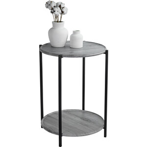 Стол журнальный Мебелик BeautyStyle 21 орех гикори grey/ черный (П0006727) стол журнальный мебелик флорэ орех американский п0005626
