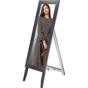 Зеркало напольное Мебелик BeautyStyle 2 серый графит 137 см х 42 см (П0006723) зеркало grossman смарт 70х70 с полкой графит 207007