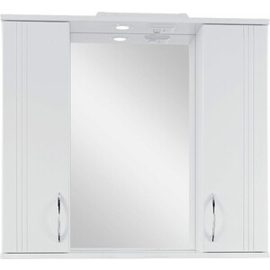 Зеркало-шкаф Sanstar Вольга 80х75 с подсветкой, белый (23.1-2.4.1.)
