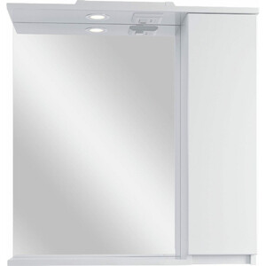 Зеркало-шкаф Sanstar Квадро 70х70 с подсветкой, белый (146.1-2.4.1.)