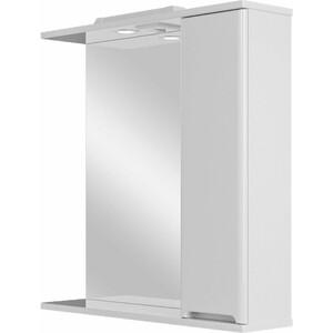 Зеркало-шкаф Sanstar Модена 70х75 с подсветкой, белый (175.1-2.4.1.АДЕ)