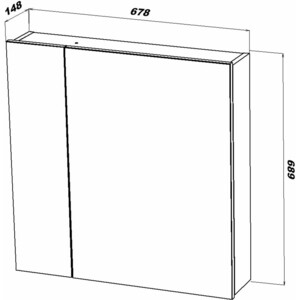 Зеркальный шкаф Sanstar 70х70 белый (39.1-2.4.1.)