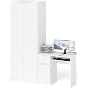 фото Комплект свк мори стол компьютерный мс-1 левый + шкаф мш800.1, цвет белый
