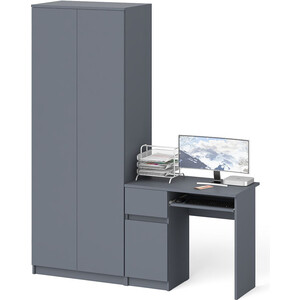 фото Комплект свк мори стол компьютерный мс-1 левый + шкаф мш800.1, цвет графит