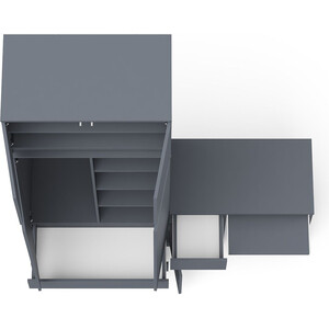 фото Комплект свк мори стол компьютерный мс-1 левый + шкаф мш900.1 + антресоль ма900.1, цвет графит