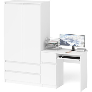 фото Комплект свк мори стол компьютерный мс-1 левый + шкаф мш900.1, цвет белый