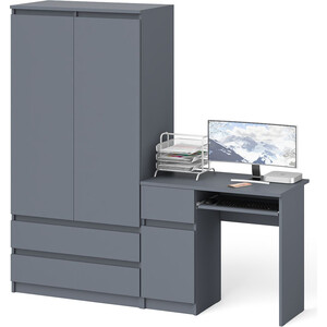 фото Комплект свк мори стол компьютерный мс-1 левый + шкаф мш900.1, цвет графит