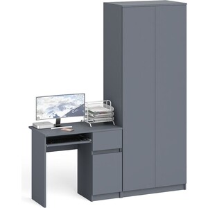 фото Комплект свк мори стол компьютерный мс-1 правый + шкаф мш800.1, цвет графит