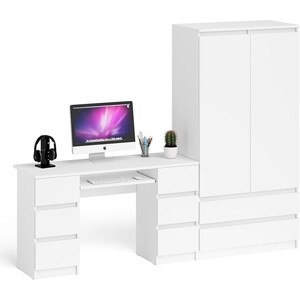 фото Комплект свк мори стол компьютерный мс-2 + шкаф мш900.1, цвет белый