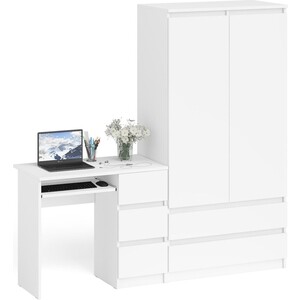 фото Комплект свк мори стол компьютерный мс-6 правый + шкаф мш900.1, цвет белый