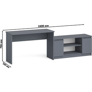 фото Комплект свк мори стол письменный мсп1200.1 + тумба мтв1200.1, цвет графит