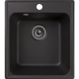 Кухонная мойка Reflection Quadra RF0243BL черная кухонная мойка и смеситель point арбель 51 с дозатором черная pn3001b pn3101b pn3201b