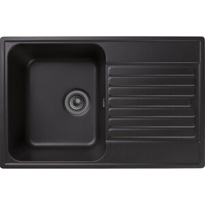 Кухонная мойка Reflection Bolero RF0574BL черная кухонная мойка и смеситель greenstone grs 14k 308 lemark comfort lm3075bl с сифоном черная