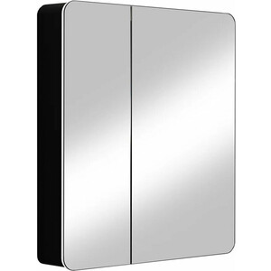 Зеркало-шкаф Reflection Black 76х85 подсветка, датчик движения, черный (RF2002BL)