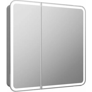 Зеркало-шкаф Reflection Circle 80х80 подсветка, датчик движения, белый (RF2110SR) зеркало cersanit eclipse smart 80х80 с подсветкой датчик движения 64143