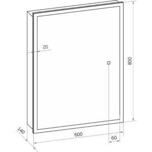 фото Зеркало-шкаф reflection cube 60х80 подсветка, сенсор, белый (rf2211cb)