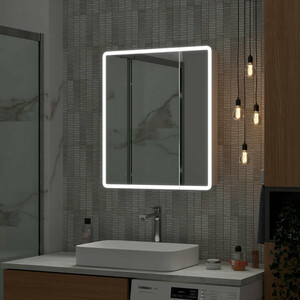 фото Зеркало-шкаф reflection chill 70х80 подсветка, датчик движения, белый (rf2314ch)