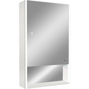 Зеркало-шкаф Reflection Box White 50х80 подсветка, сенсор, белый (RF2420WH) зеркало шкаф reflection circle 55х80 подсветка сенсор белый rf2106sr
