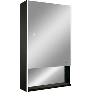 Зеркало-шкаф Reflection Box Black 60х80 подсветка, сенсор, черный (RF2421BL) зеркало шкаф reflection box   60х80 подсветка сенсор rf2421bl