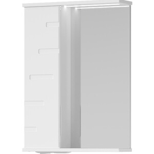 Зеркало-шкаф Volna Joli 50х70 левое с подсветкой, белый (zsJOLI50.L-01) зеркало шкаф mixline муссон 50х70 правый белый 4640030867707