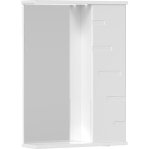 Зеркало-шкаф Volna Joli 50х70 правое с подсветкой, белый (zsJOLI50.R-01) зеркало в раме мозаика 50х70 см белый