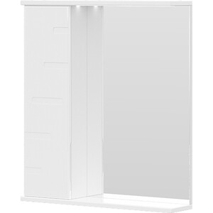 Зеркало-шкаф Volna Joli 60х70 левое с подсветкой, белый (zsJOLI60.L-01) зеркало шкаф corozo монро 60х70 белый sd 00000724