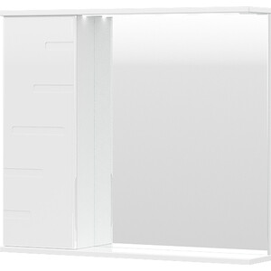 фото Зеркало-шкаф volna joli 80х70 левое с подсветкой, белый (zsjoli80.l-01)