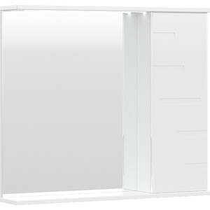 Зеркало-шкаф Volna Joli 80х70 правое с подсветкой, белый (zsJOLI80.R-01) зеркало шкаф emmy стоун 80х70 правый серый бетон stn80mir r