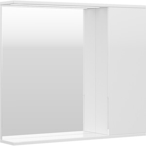Зеркало-шкаф Volna Lake 80х70 правое с подсветкой, белый (zsLAKE80.R-01) зеркало sanstar oscar 80х70 подсветка сенсор белое 322 1 2 4 1