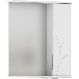 Зеркало-шкаф Volna Adel 60х70 правое с подсветкой, белый (zsADEL60.R-01) правое зеркало шкаф misty