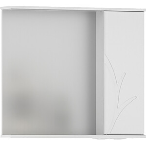Зеркало-шкаф Volna Adel 80х70 правое с подсветкой, белый (zsADEL80.R-01) правое зеркало шкаф misty