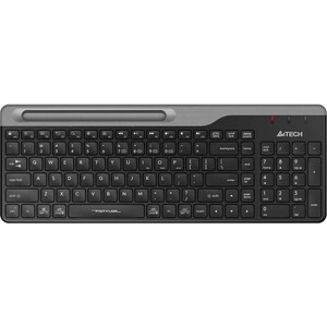 Клавиатура беспроводная A4Tech Fstyler FBK25 black/grey (USB, BT/Radio, slim, multimedia) (FBK25 BLACK) клавиатура oklick 710g grey usb multimedia