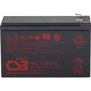 Батарея CSB 12V 9Ah CSB HRL1234W F2FR аккумулятор для ибп csb hrl 1234w 12v 9ah клеммы f2fr