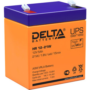 Батарея Delta 12V 5Ah (HR 12-21 W) батарея delta 12v 7 2ah hrl 12 7 2 x