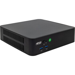 Неттоп Hiper AS8 black (Core i3 10105/8Gb/256Gb SSD/noDVD/VGA int/W10Pro) (I3105R8S2WPB)