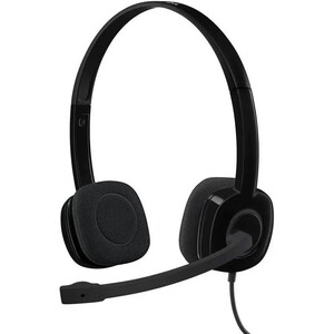 Гарнитура Logitech Headset H151 Stereo black ( 1 x 3.5мм, кабель 1.8м) (981-000590) гарнитура для пк logitech h151 1 8м накладные оголовье 981 000589