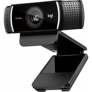 Веб-камера Logitech C922 Pro Stream black (2MP, 1920x1080, микрофон, USB 2.0) (960-001089) cbr cw 870fhd   веб камера с матрицей 2 мп разрешение видео 1920х1080 usb 2 0 встроенный микрофон с шумоподавлением автофокус крепление на м