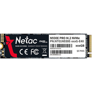 Накопитель NeTac SSD 1Tb N930E Pro PCI-E NVMe M.2 2280 (NT01N930E-001T-E4X) накопитель ssd netac m 2 n930e pro 256 гб pcie nt01n930e 256g e4x