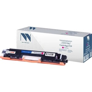 Картридж NV PRINT CE313A/Canon 729 Magenta для HP LaserJet Color Pro 100 M175a/M175nw/CP1025/CP1025nw/LBP7010C/LBP7018C (1000k) (NV-CE313A/729M) картридж sakura sace314a для hp mfp m175a m175nw cp1025 cp1025nw