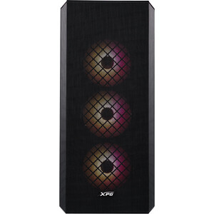 фото Корпус xpg miditower defender black (atx, черный, tg, 3x120mm fan) (defender-bkcww)